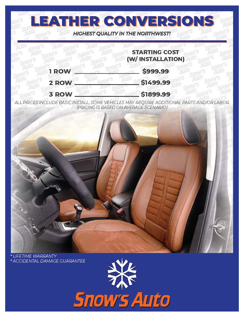 Leather Seat Conversion Pricing